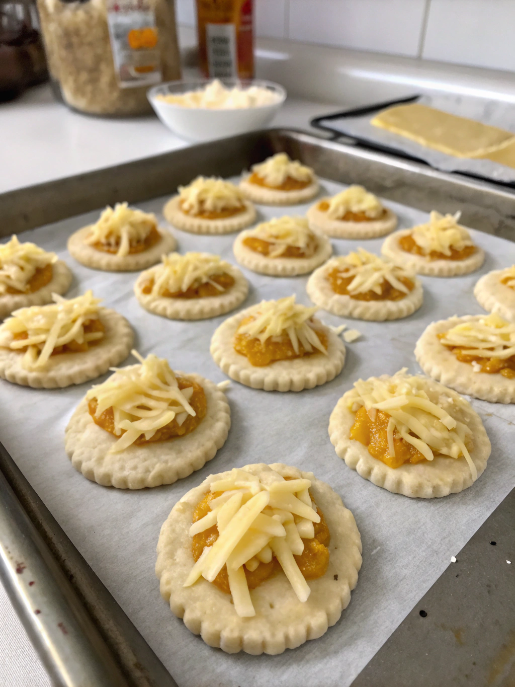 Ingrédients pour biscuits apéro