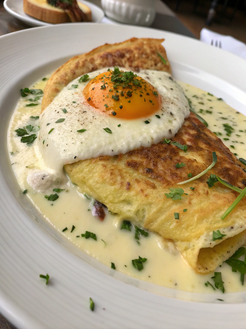 Omelette Soufflée Façon Fondant au Fromage