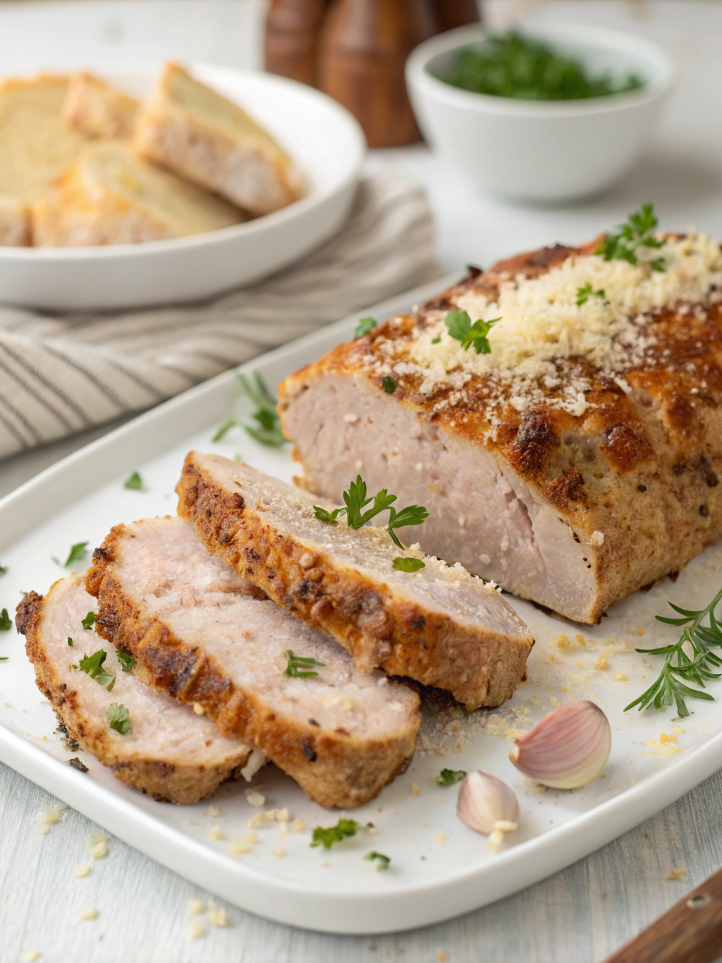 Pain de Viande au Poulet, à l'Ail et au Parmesan