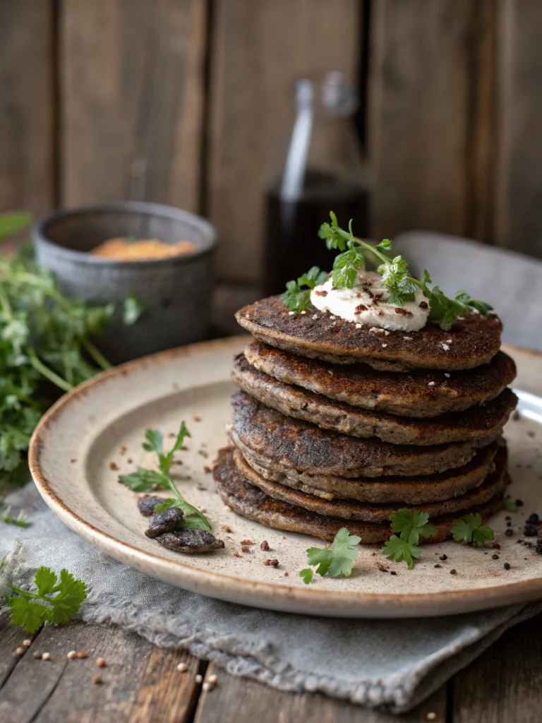 Pancakes Salés à la Farine de Sarrasin