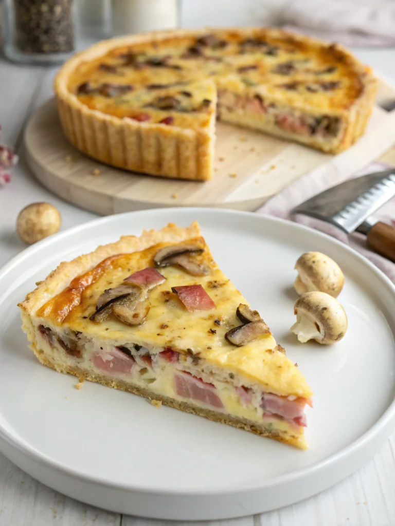 Quiche Savoureuse Jambon & Champignons