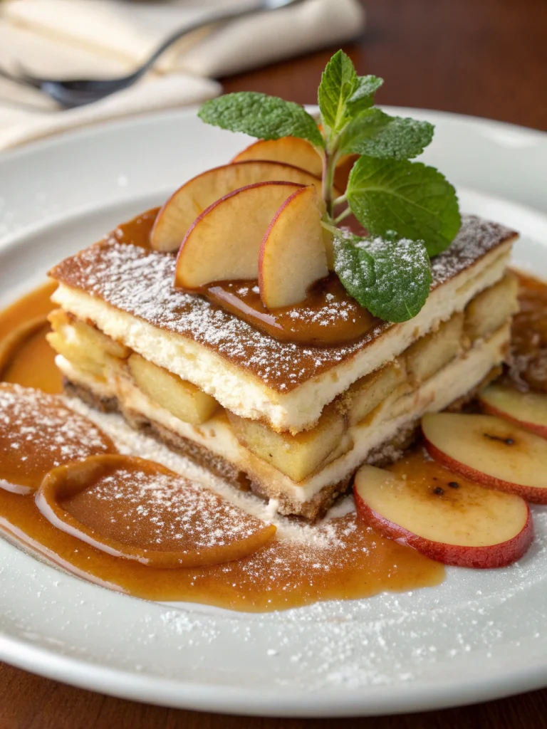 Tiramisu Caramel Beurre Salé et Pommes Poêlées