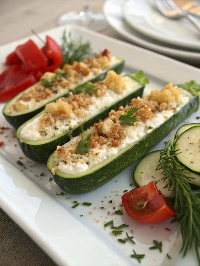 courgettes farcies au fromage de chèvre