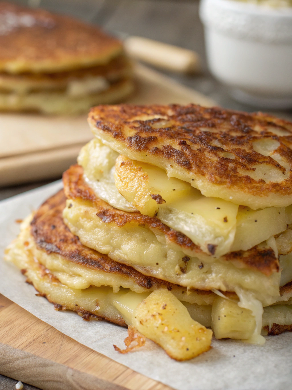 Galettes de Pommes de Terre au Fromage préparées
