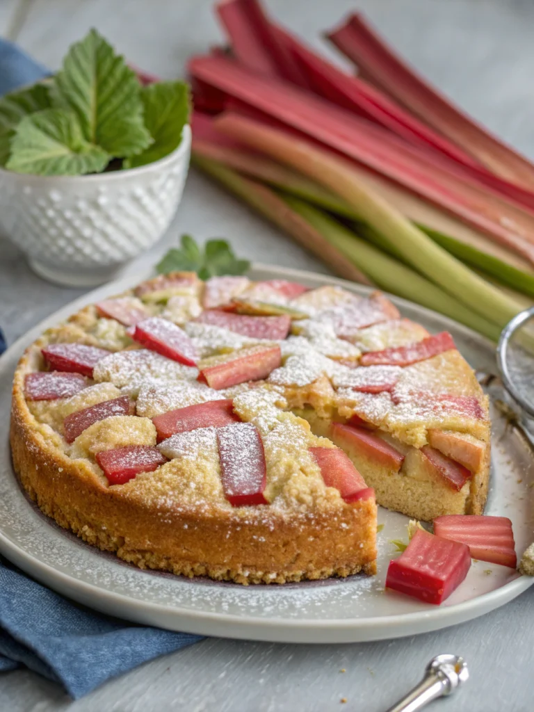 gâteau à la rhubarbe