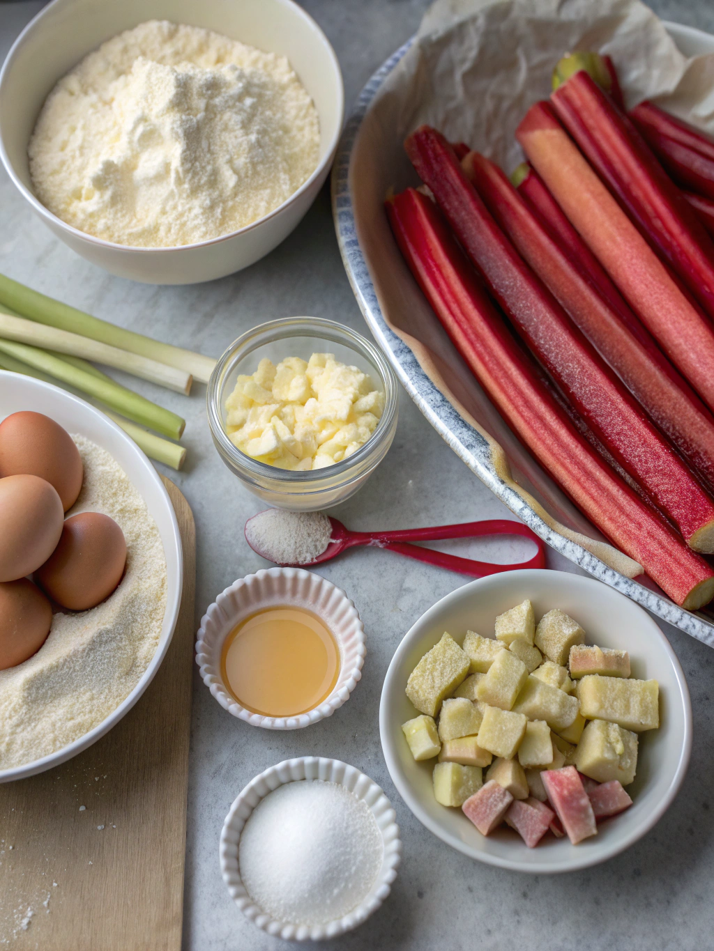 Ingrédients Gâteau à la Rhubarbe