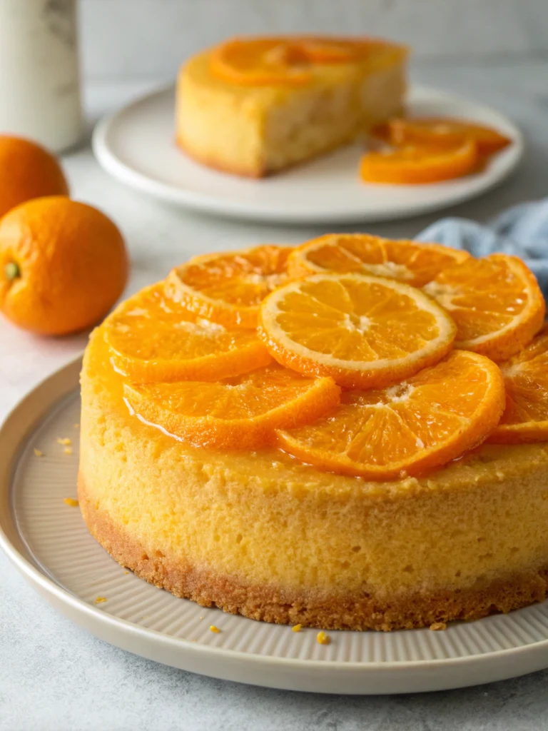 gâteau moelleux à l'orange super facile