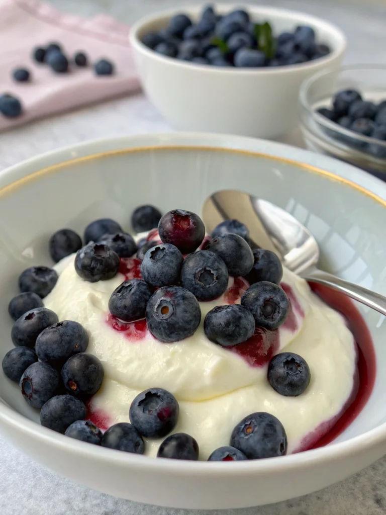 glace yaourt myrtilles