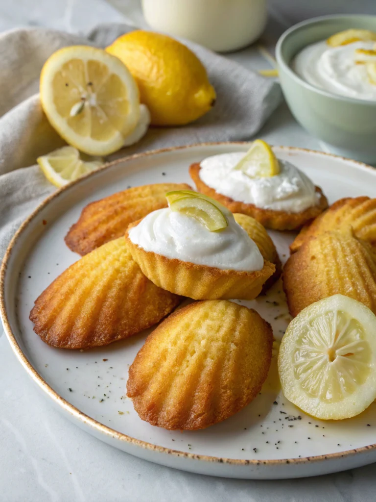 madeleines citron et yaourt grec
