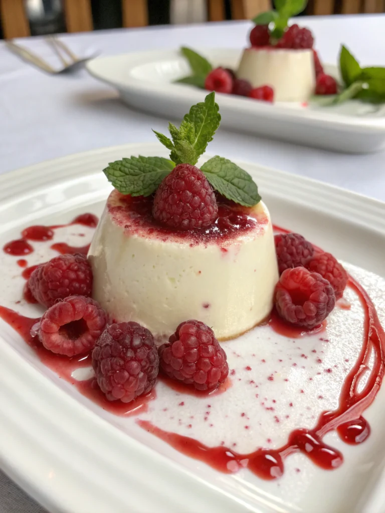 panna cotta framboise
