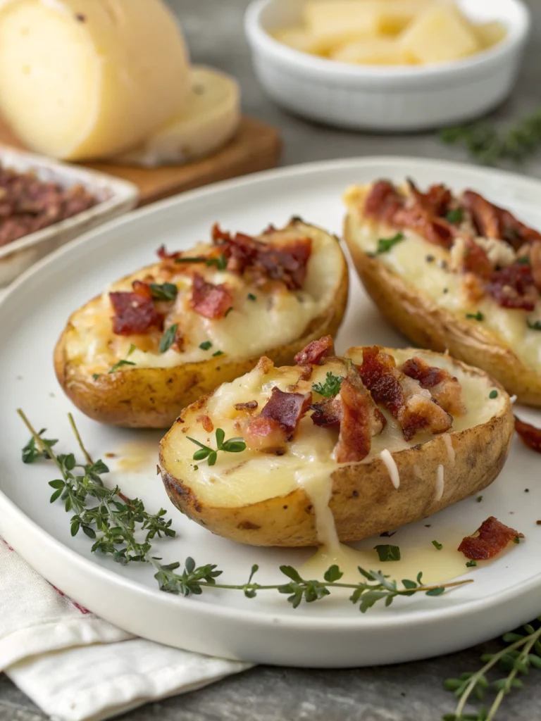pommes de terre farcies façon tartiflette