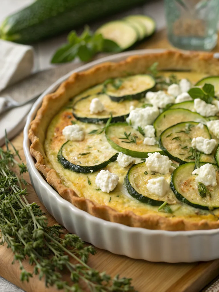 quiche courgette chèvre