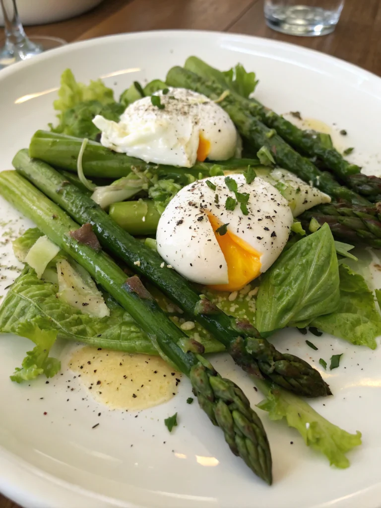 salade asperges oeufs mollets