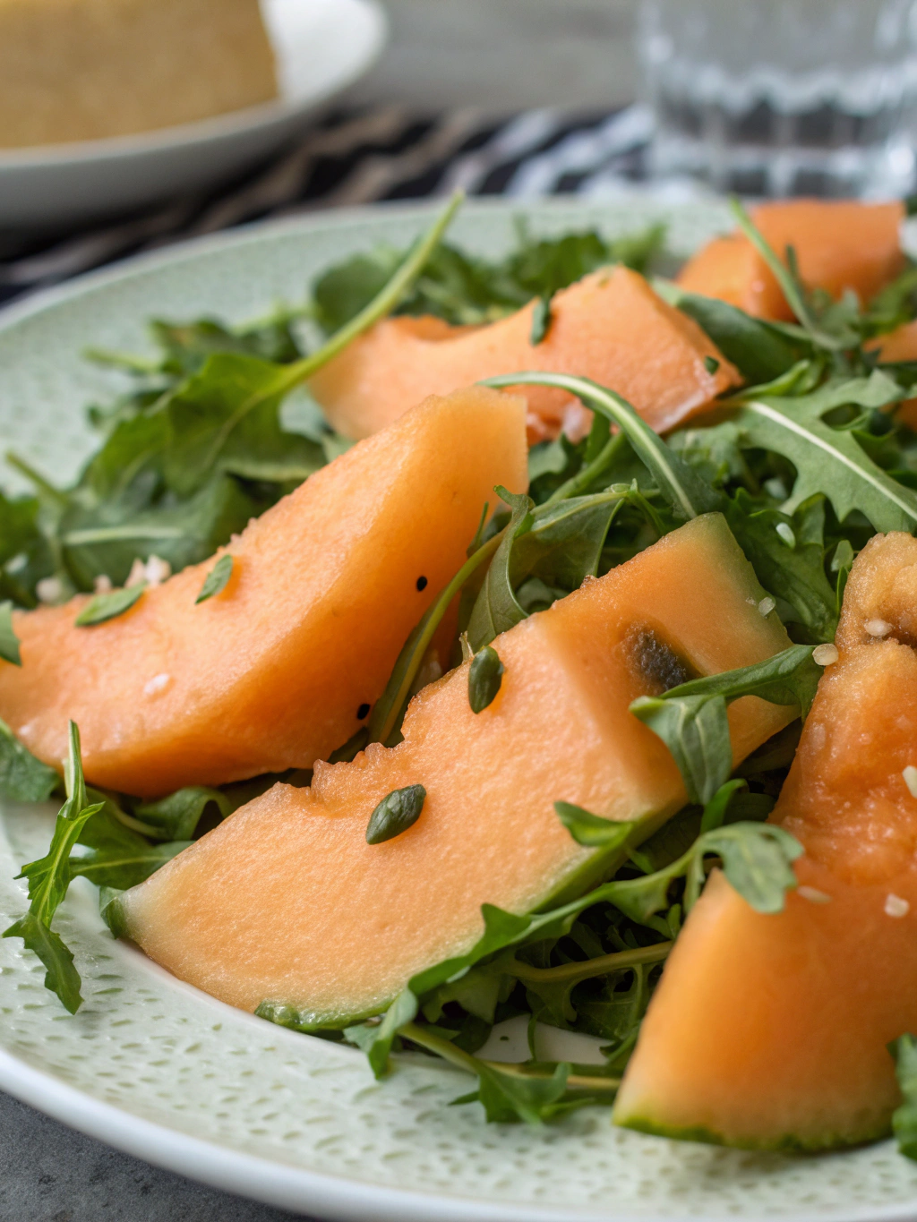salade de melon servie