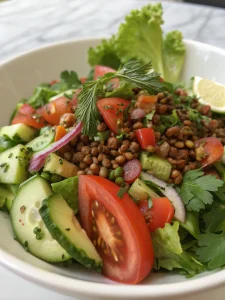 salade lentilles
