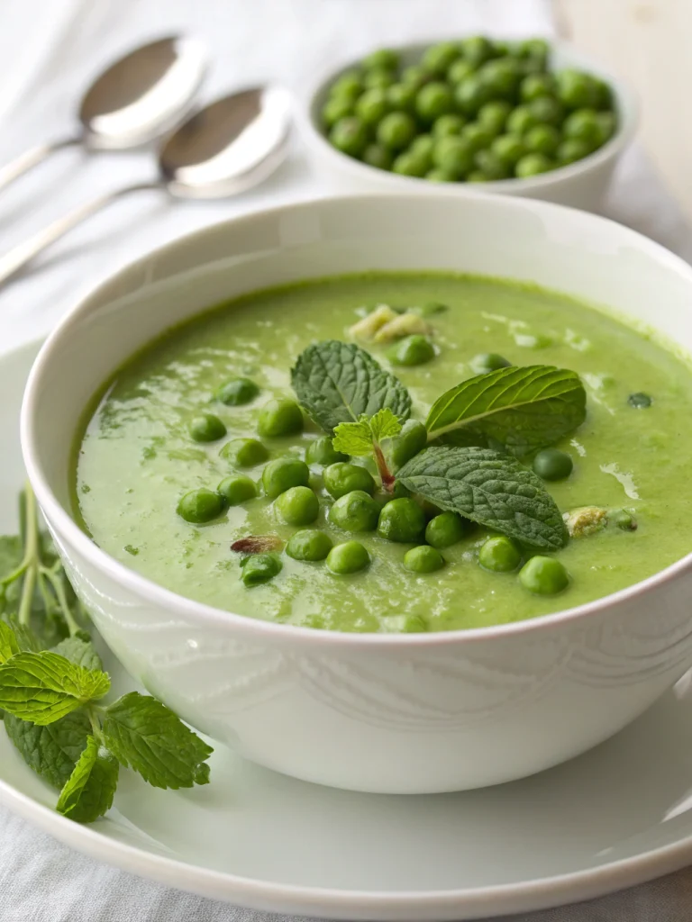 soupe froide petits pois menthe