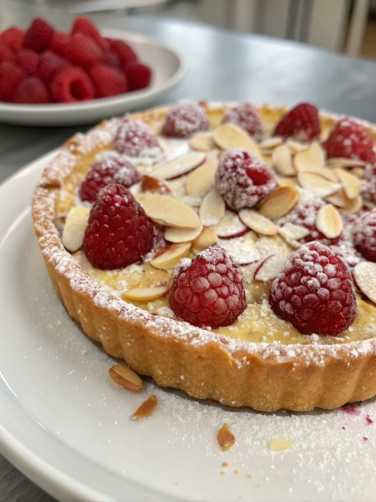 tarte framboises crème amandes