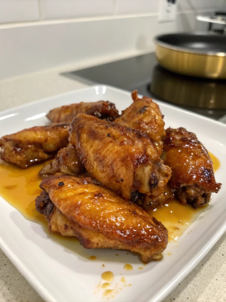 Ailes de poulet caramélisées au miel