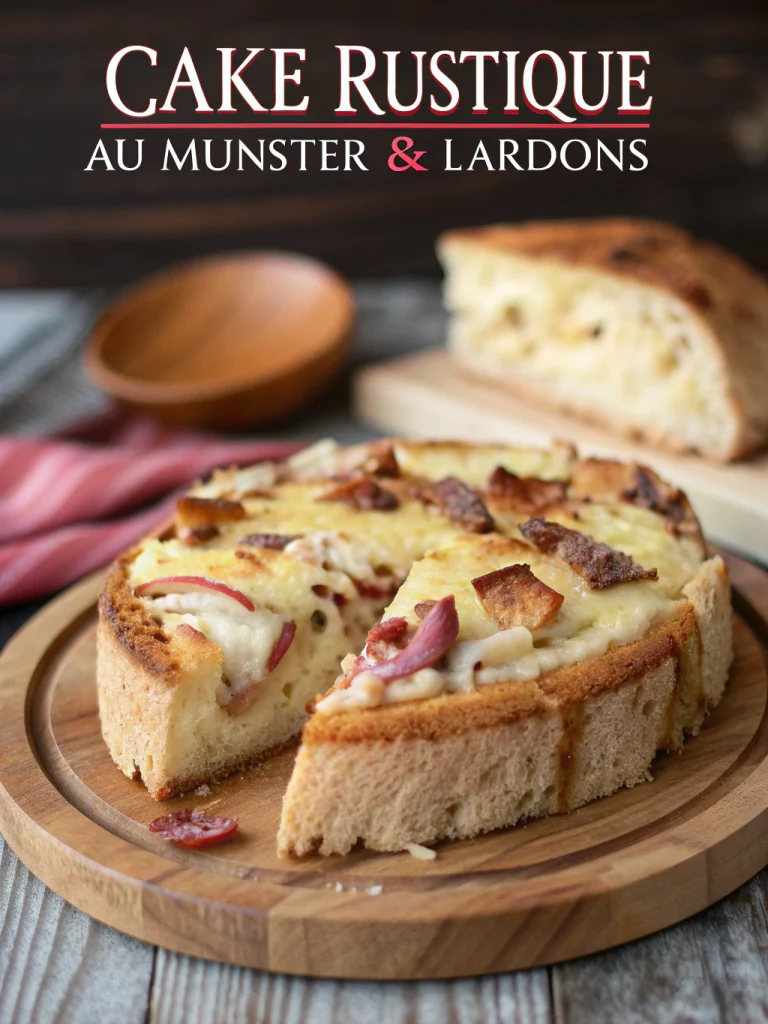 Cake rustique au Munster & lardons