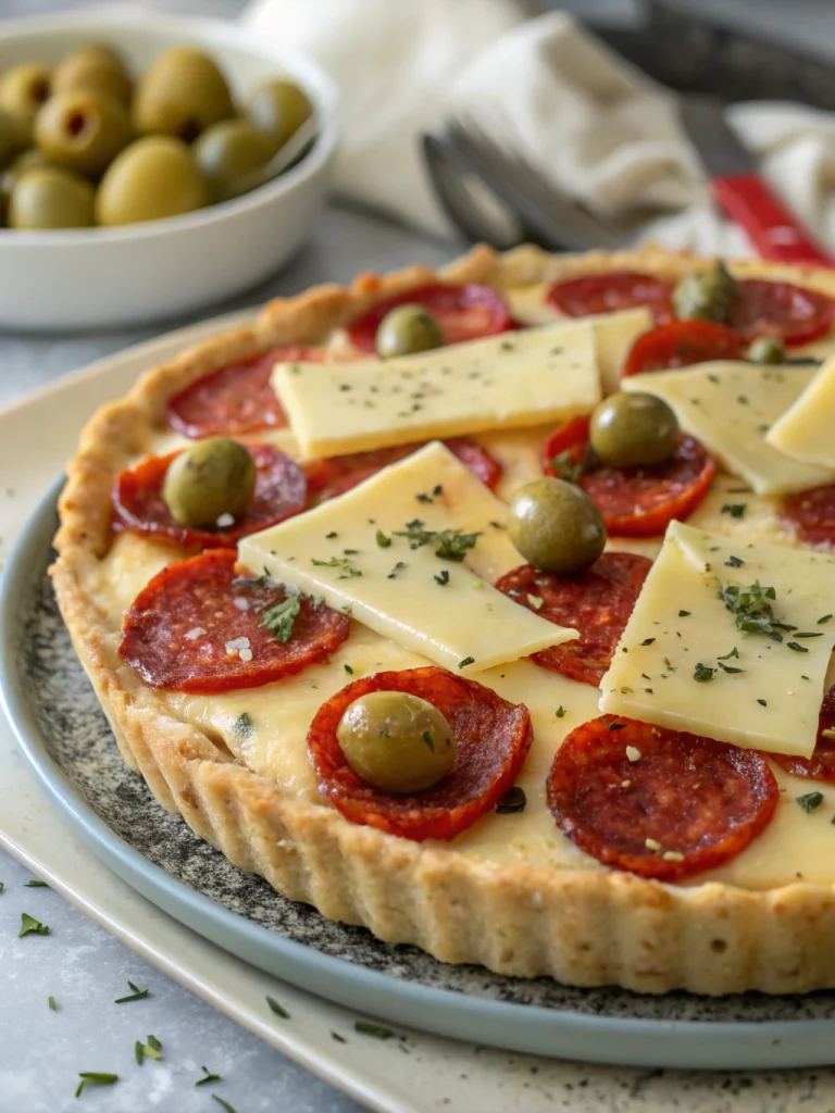 Cake salé chorizo olives gruyère