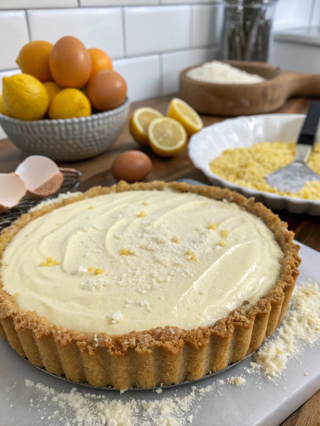 Ingrédients pour cheesecake citron