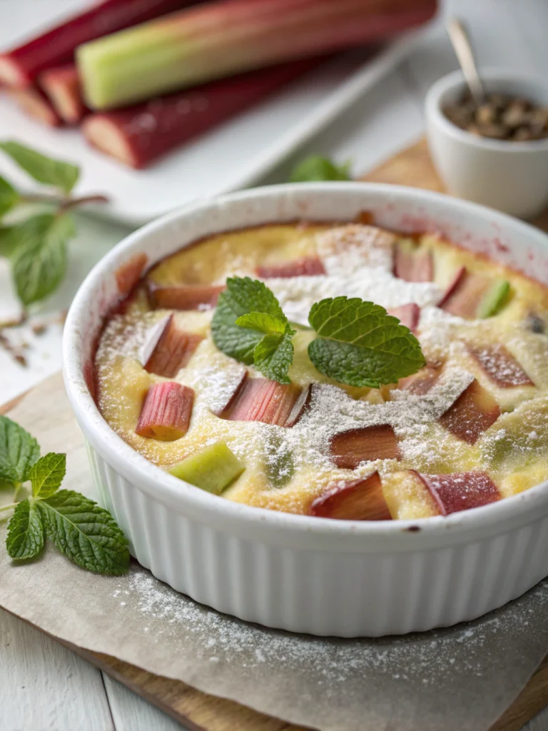 Clafoutis à la rhubarbe