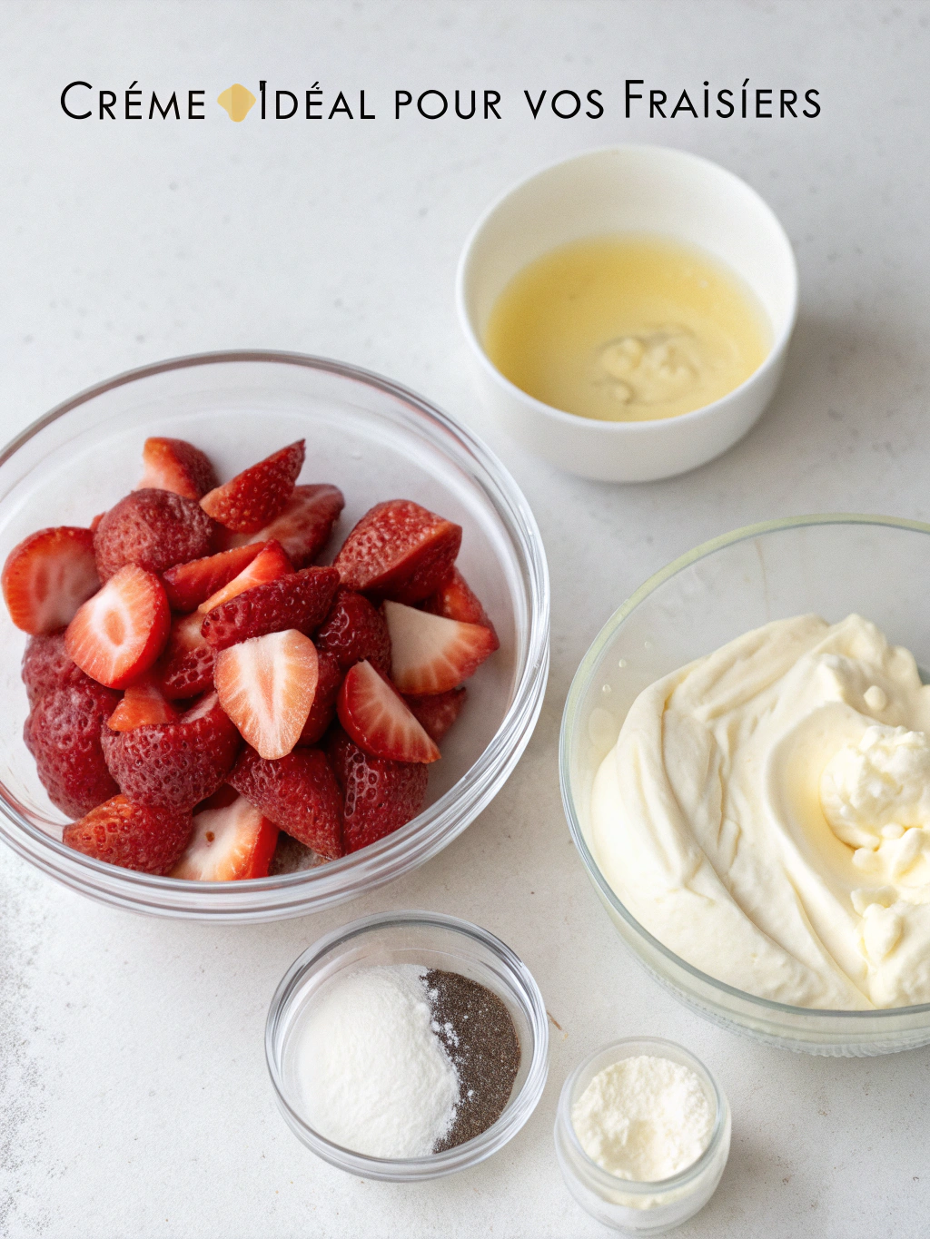 ingrédients pour crème de fraisier