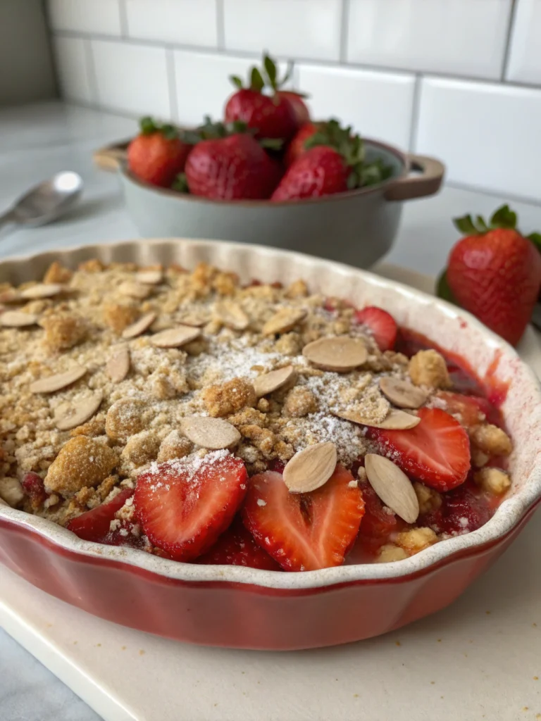 Crumble aux fraises à la poudre d'amande