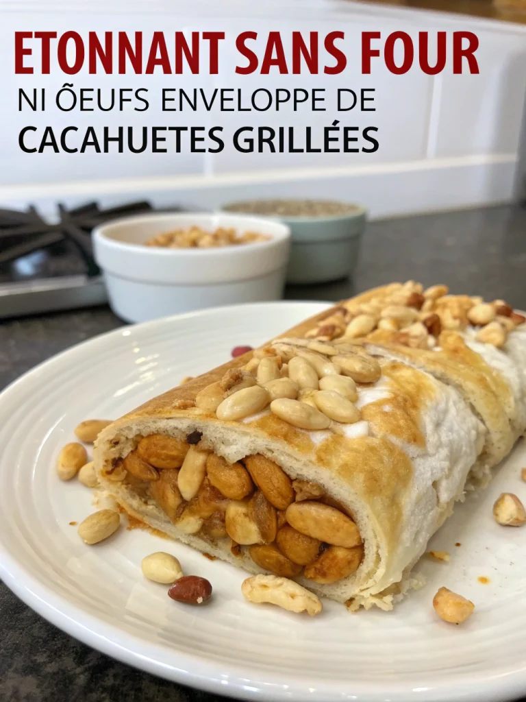 Dessert Étonnant Sans Four ni Oeufs, Enveloppé de Cacahuètes Grillées