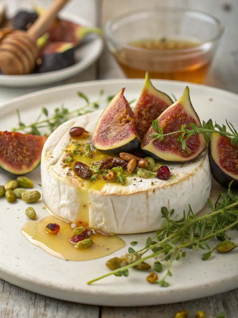 Fromage de Chèvre au Miel, Figues et Pistaches
