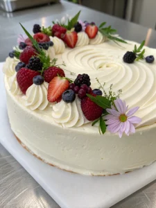 Gâteau blanc à la crème à l’érable