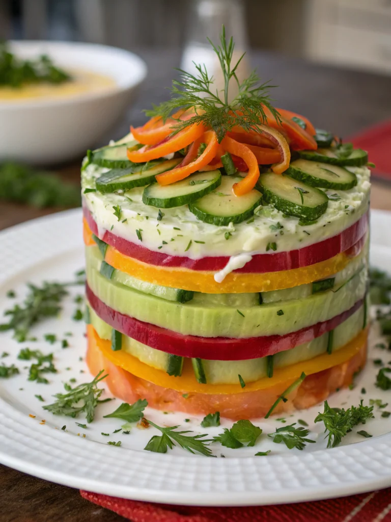 Gâteau de crudités ultra frais