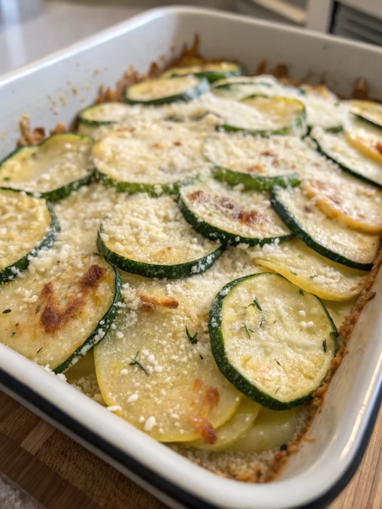 Gratin Fondant de Courgettes & Pommes de Terre au Parmesan