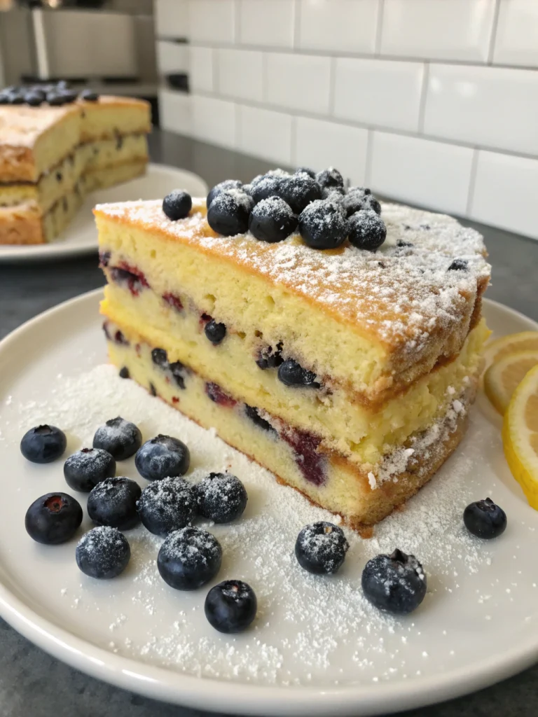 Gâteau Citron Myrtilles