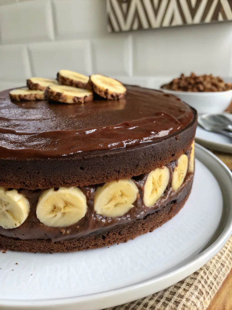 Gâteau Moelleux Choco Banane