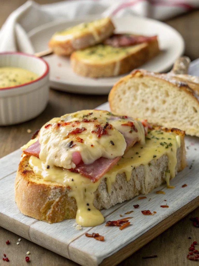 Moelleux moutarde jambon fromage