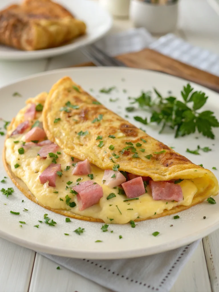 Omelette Gourmande au Jambon et Fromage