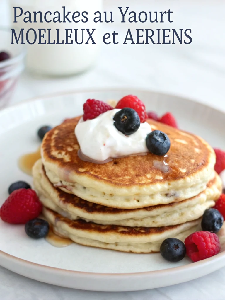 Pancakes au Yaourt Moelleux et Aériens