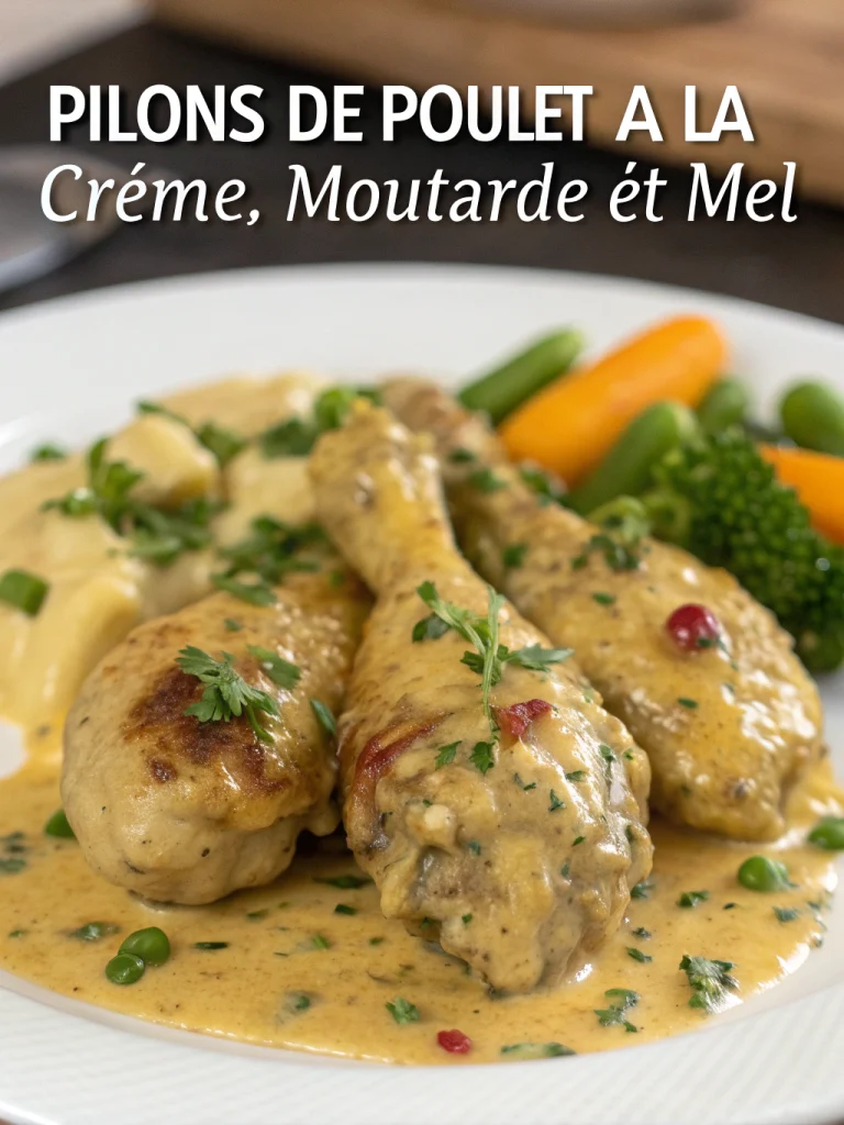 Pilons de Poulet à la Crème, Moutarde et Miel