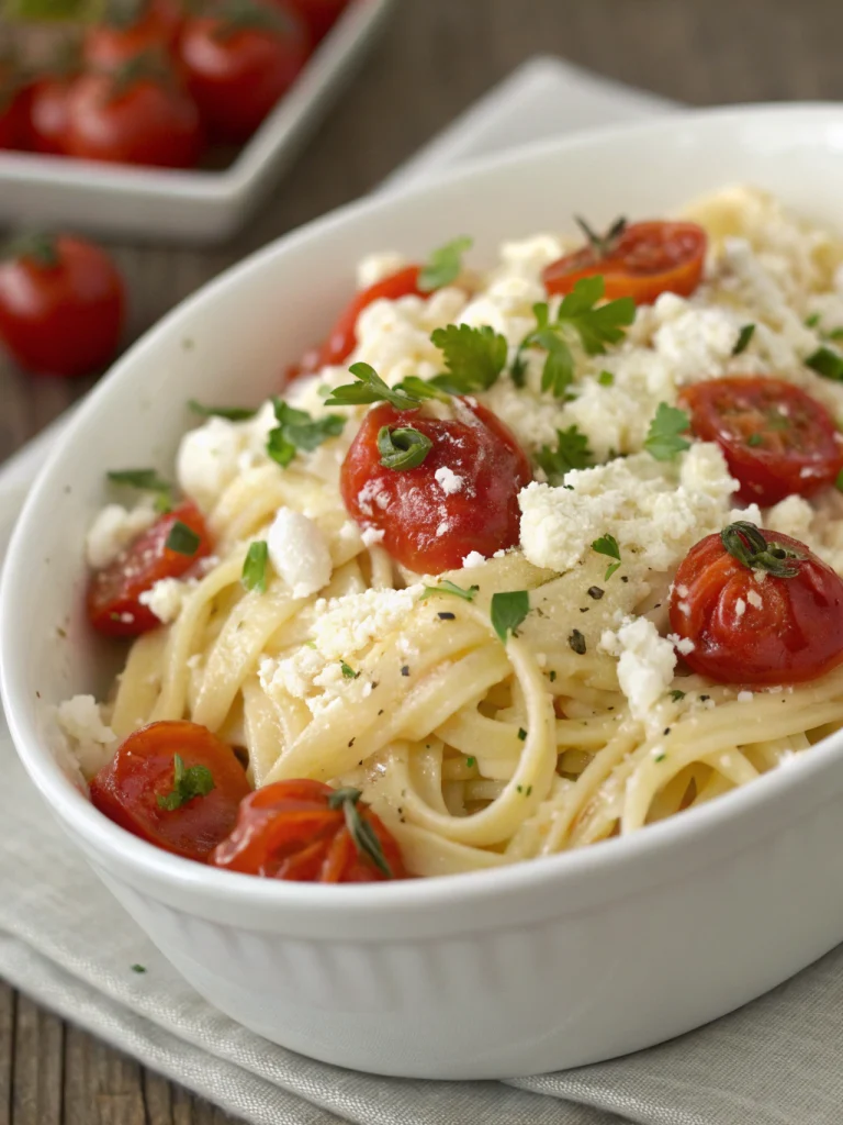 Pâtes crémeuses à la feta et tomates cerises