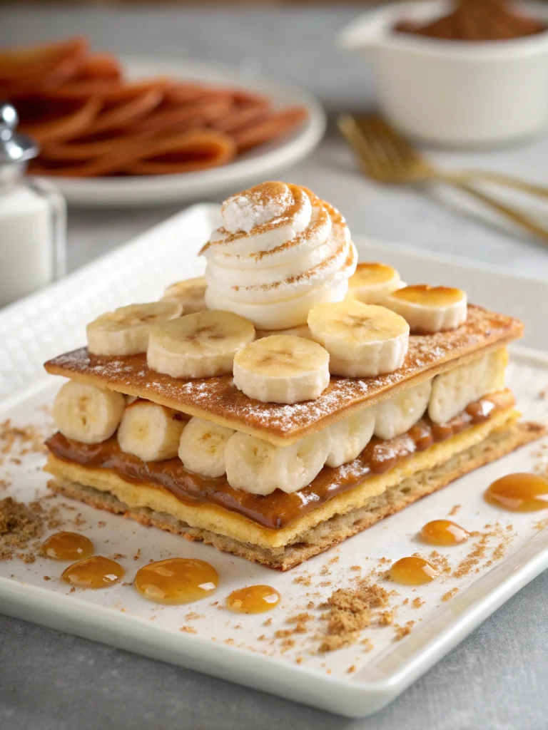 Tarte Banoffee Revisité en Mille Feuille d'Arlette Caramélisée