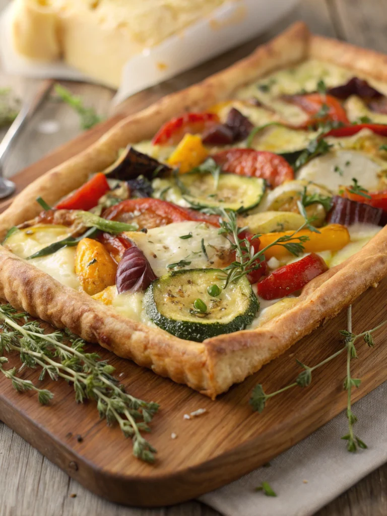 Tarte rustique aux légumes et raclette