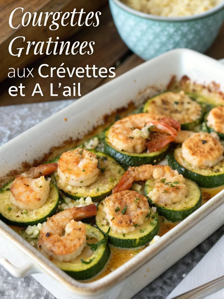 Courgettes Gratinées aux Crevettes et à l'Ail