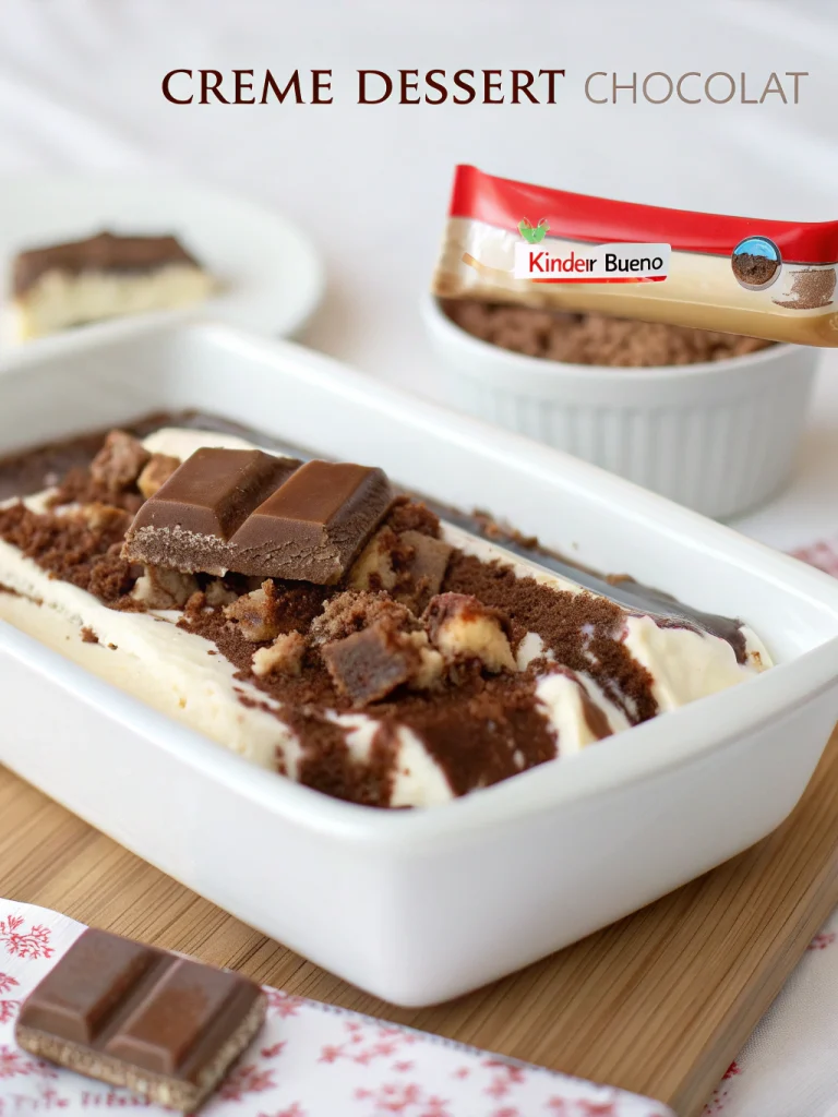 Crème Dessert Chocolat au Kinder Bueno White