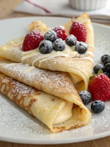 Crêpes légères à la vanille