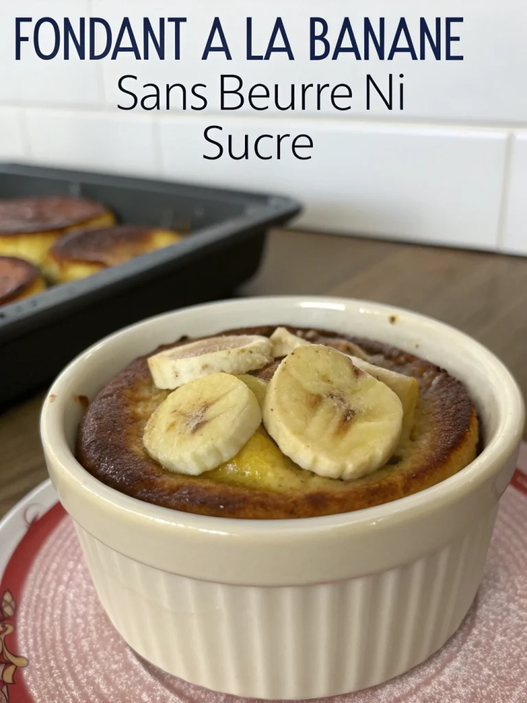 Fondant à la Banane sans Beurre ni Sucre