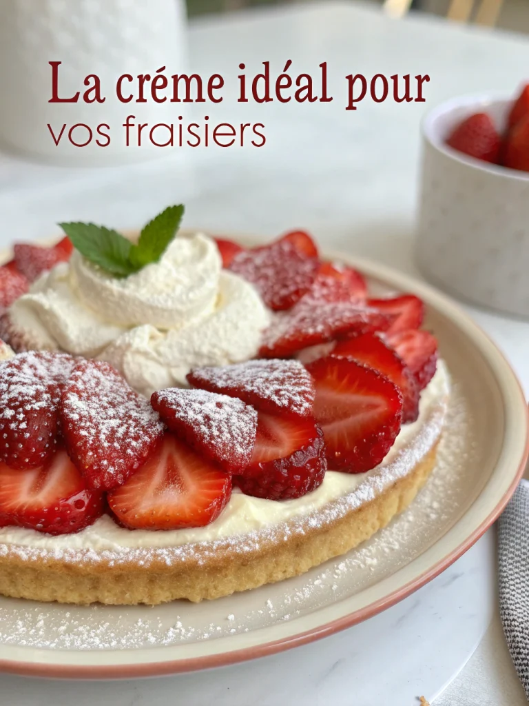 La crème idéale pour vos fraisiers