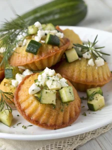 Madeleines salées courgette & feta