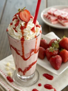 Milkshake à la Fraise Maison