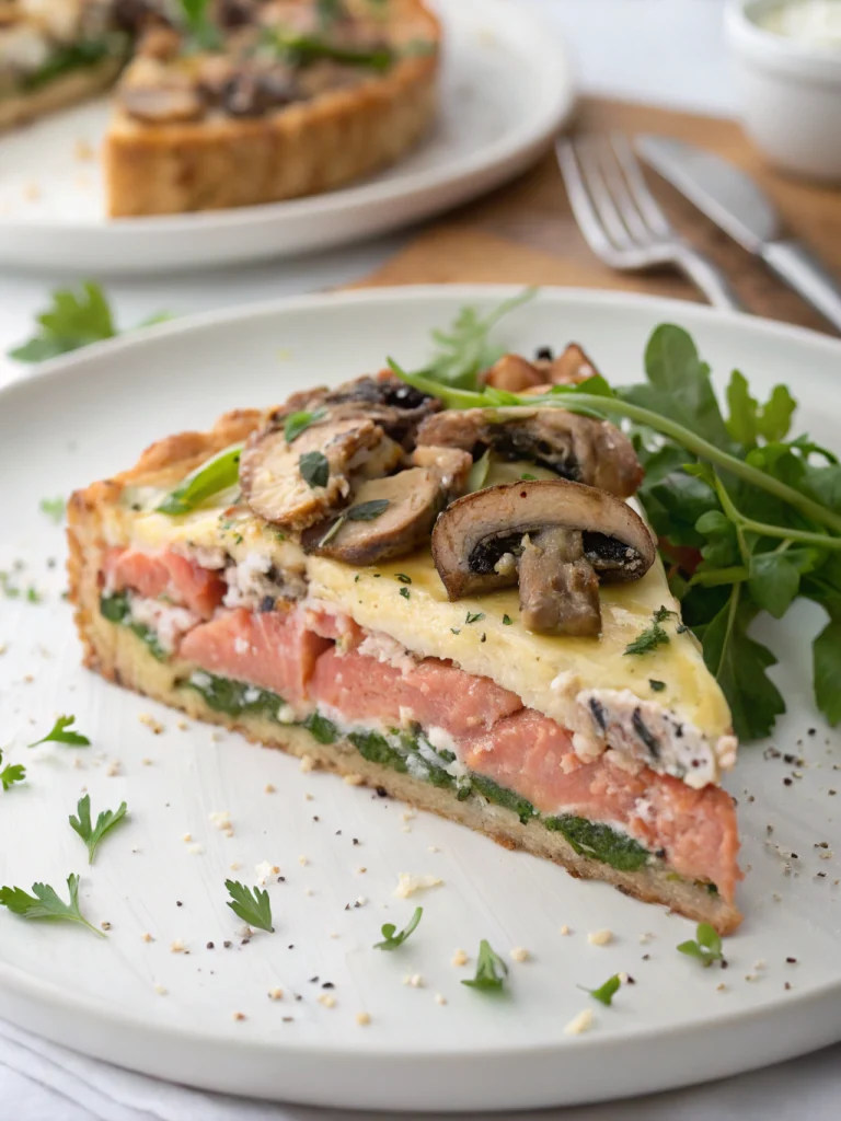 Quiche Sans Pâte au Thon & Champignons